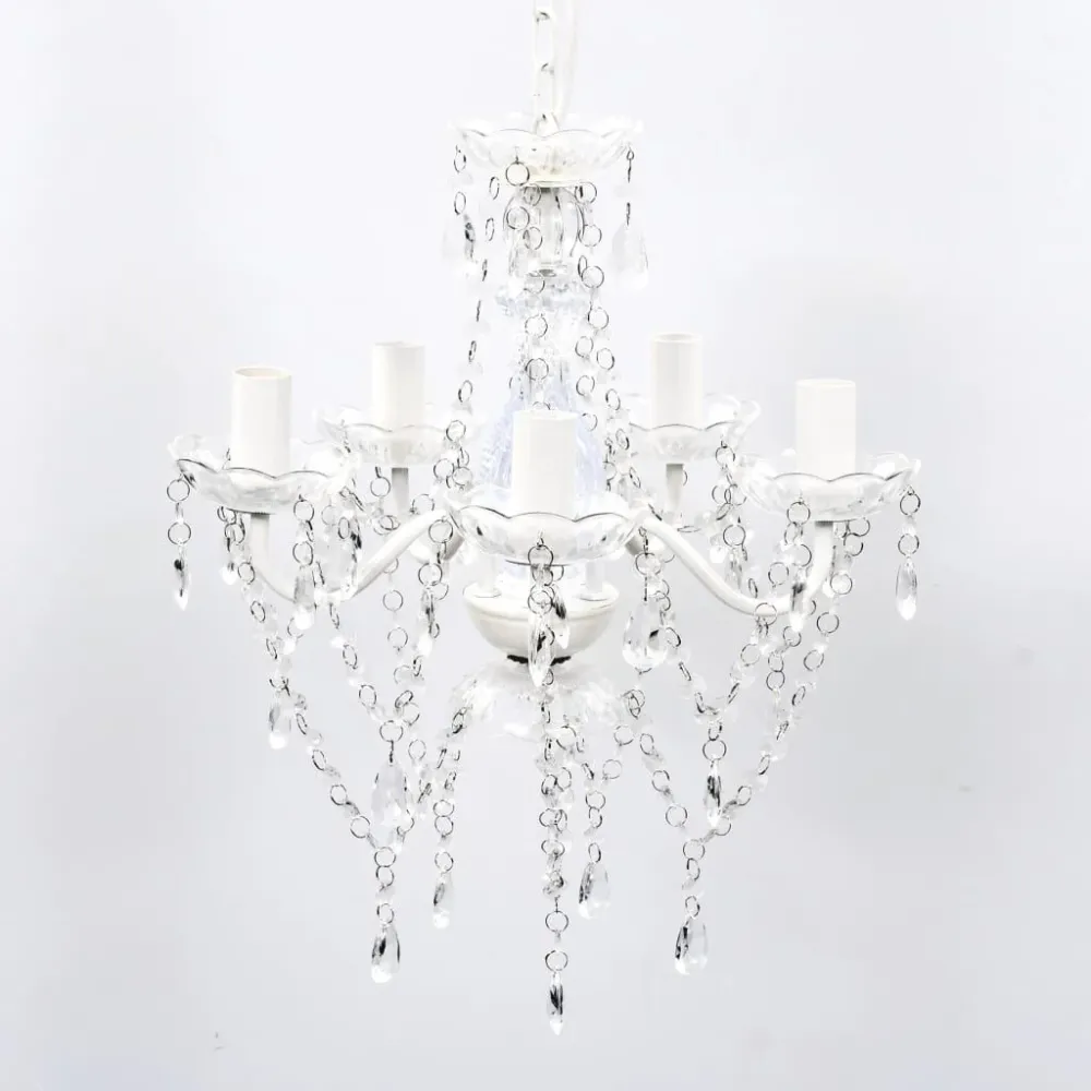 Lustre 5 lâmpadas transparente vidaXL