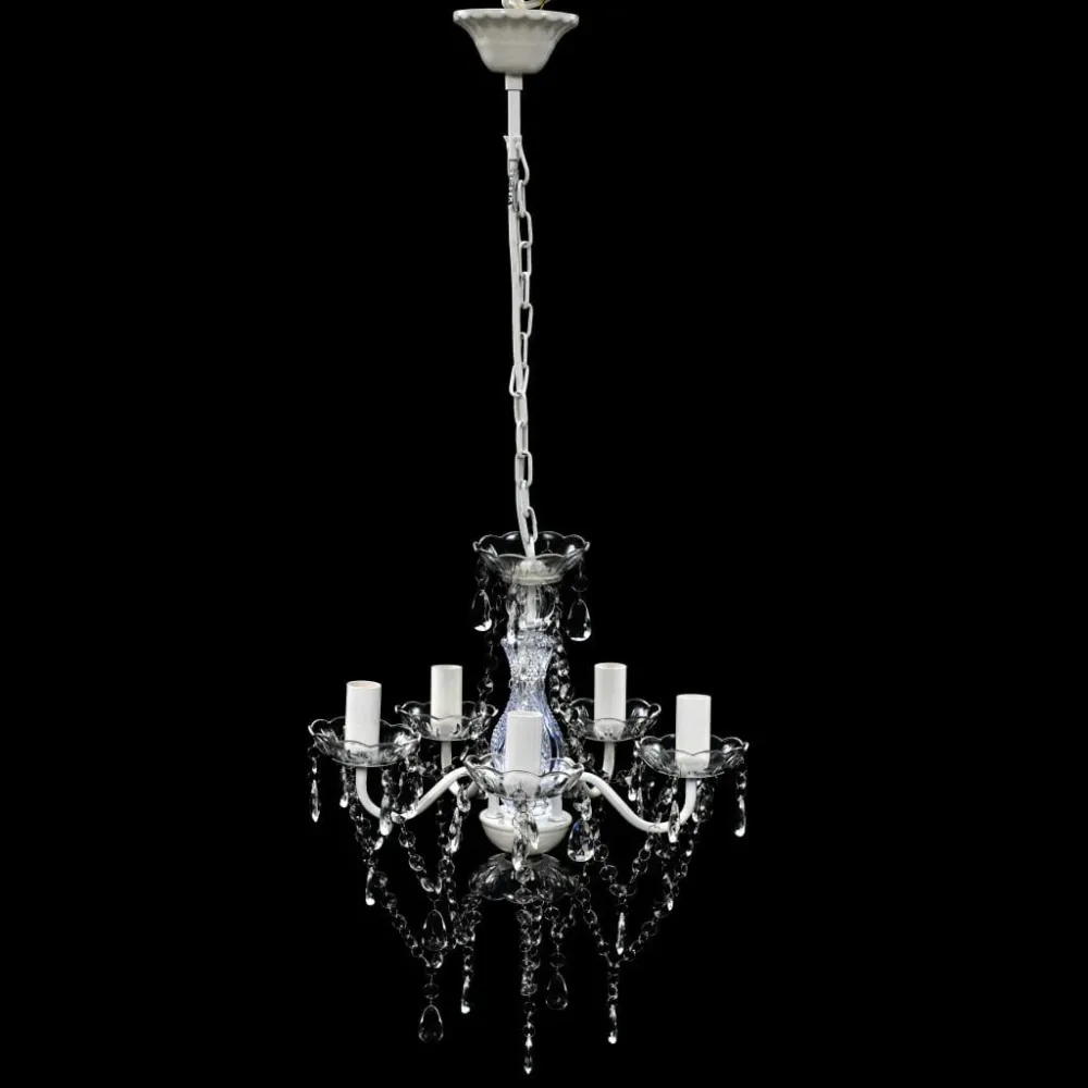 Lustre 5 lâmpadas transparente vidaXL