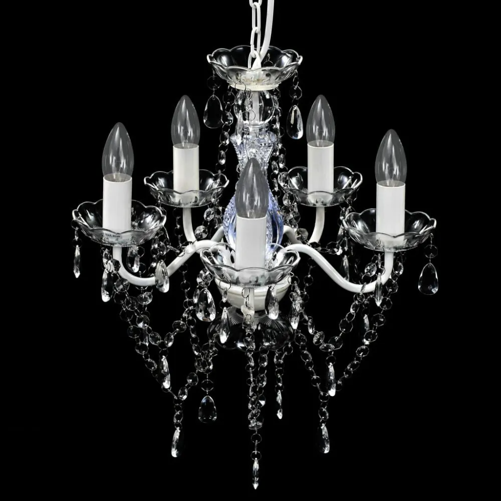 Lustre 5 lâmpadas transparente vidaXL