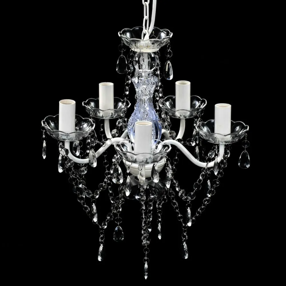 Lustre 5 lâmpadas transparente vidaXL