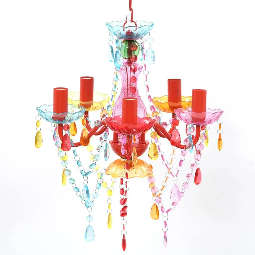 Lustre multicolor com 5 bulbos vidaXL