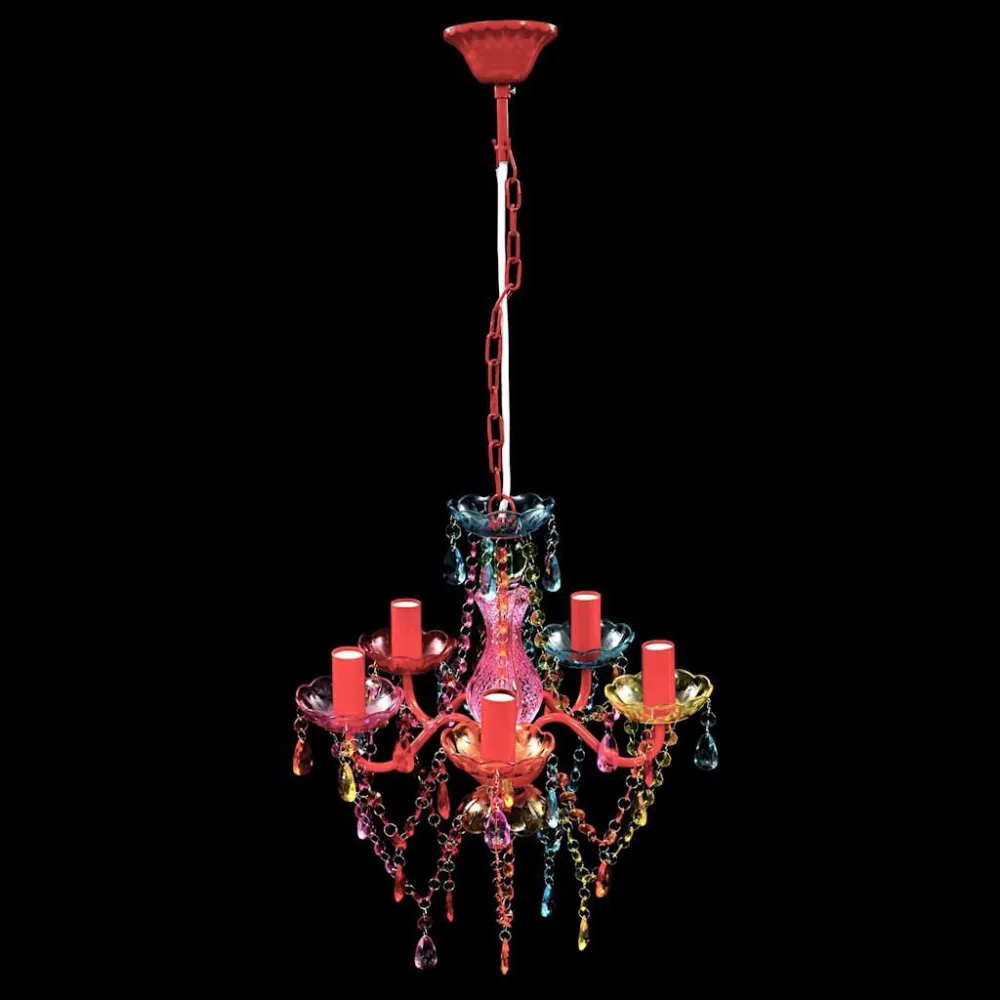 Lustre multicolor com 5 bulbos vidaXL