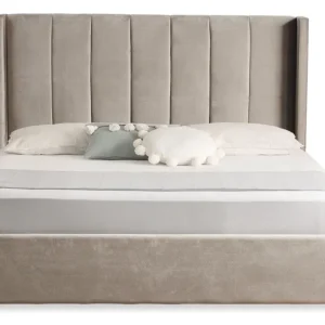 Smart Bulb Wi-Fi Cama de casal Magorial com base elevatória 160x200cm Veludo Taupe