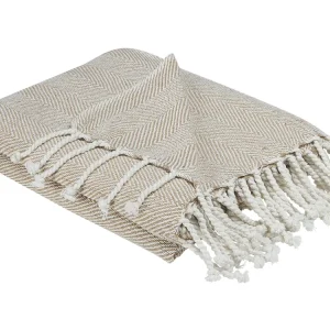 Blanket TILMI Algodão puro 130 x 160 cm Light Beige