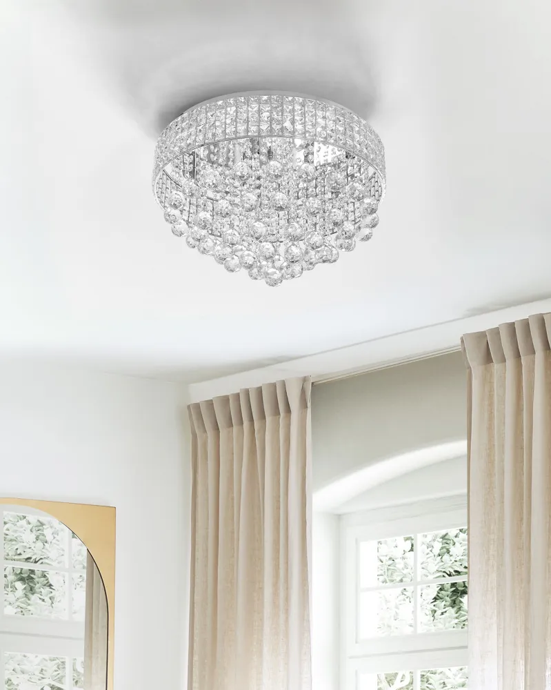 Lustre em metálico prateado CEDEIRA para Fita LED RGB