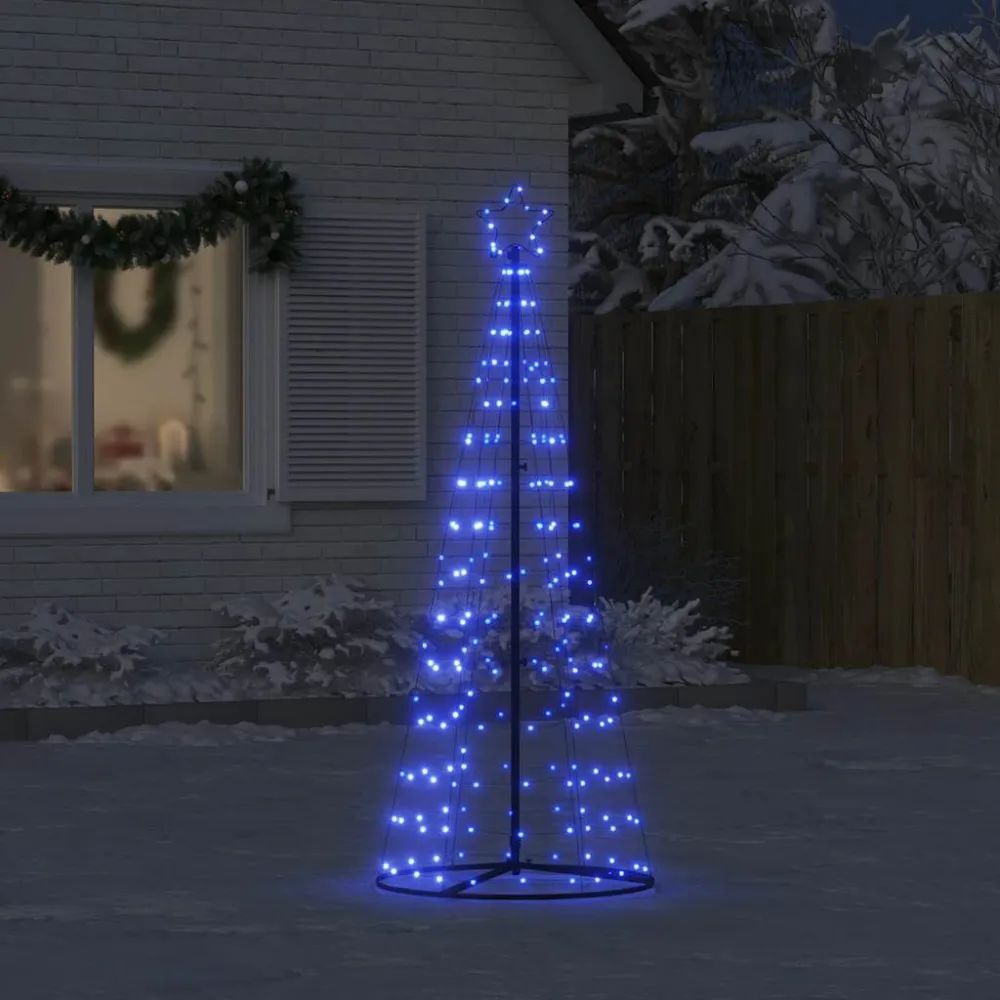 Abajur de Papel LED Árvore de Natal 200 LEDs Azul 182 cm
