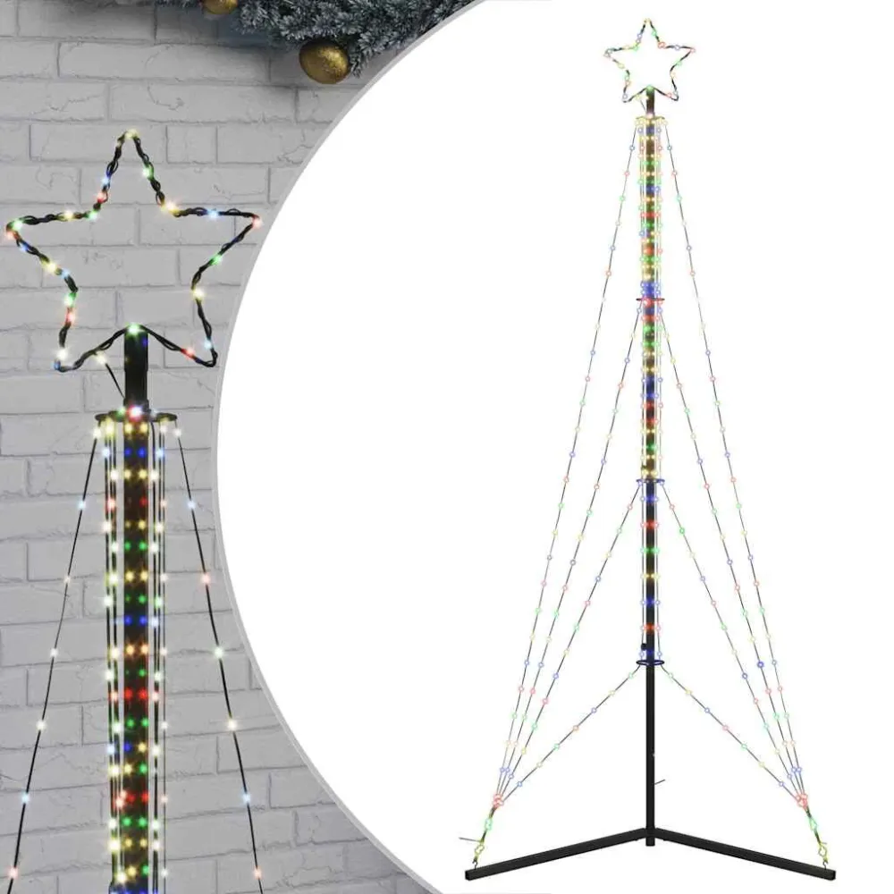 Arandela Industrial LED Árvore de Natal 483 LEDs Coloridos 240 cm