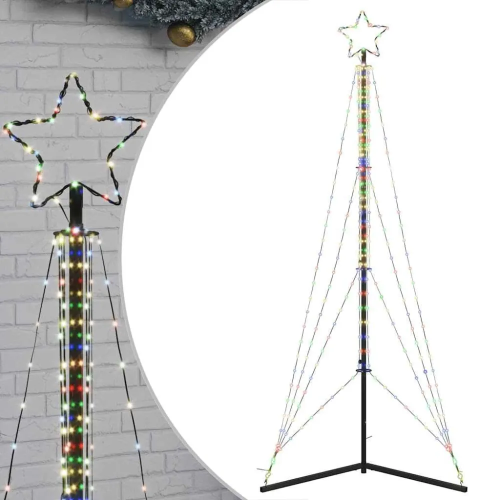 Arandela Industrial LED Árvore de Natal 483 LEDs Coloridos 240 cm
