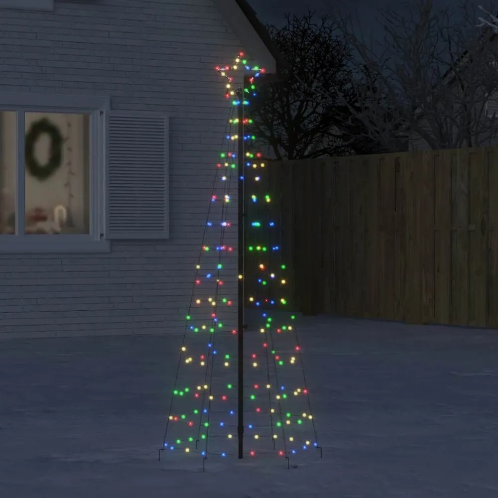 Arandela Industrial Árvore de Natal LED com Spikes 220 LEDs Coloridos 180 cm