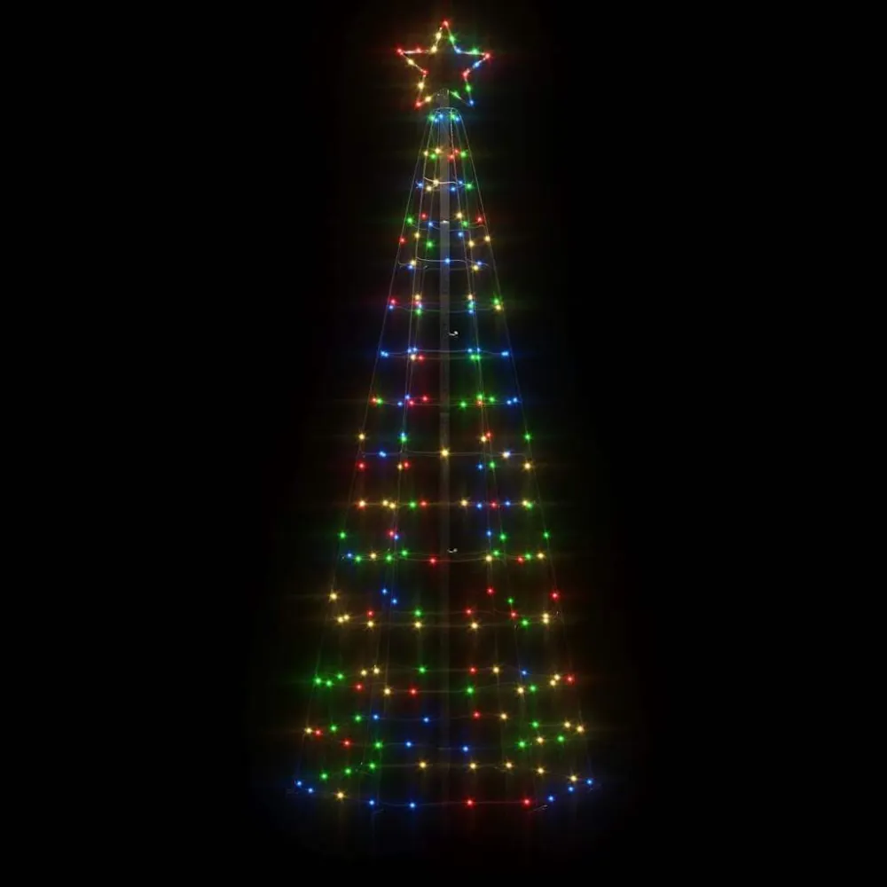 Arandela Industrial Árvore de Natal LED com Spikes 220 LEDs Coloridos 180 cm