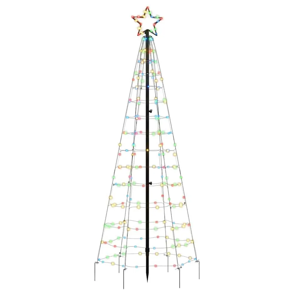 Arandela Industrial Árvore de Natal LED com Spikes 220 LEDs Coloridos 180 cm
