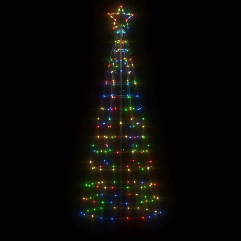 Arandela Industrial Árvore de Natal LED com Spikes 220 LEDs Coloridos 180 cm