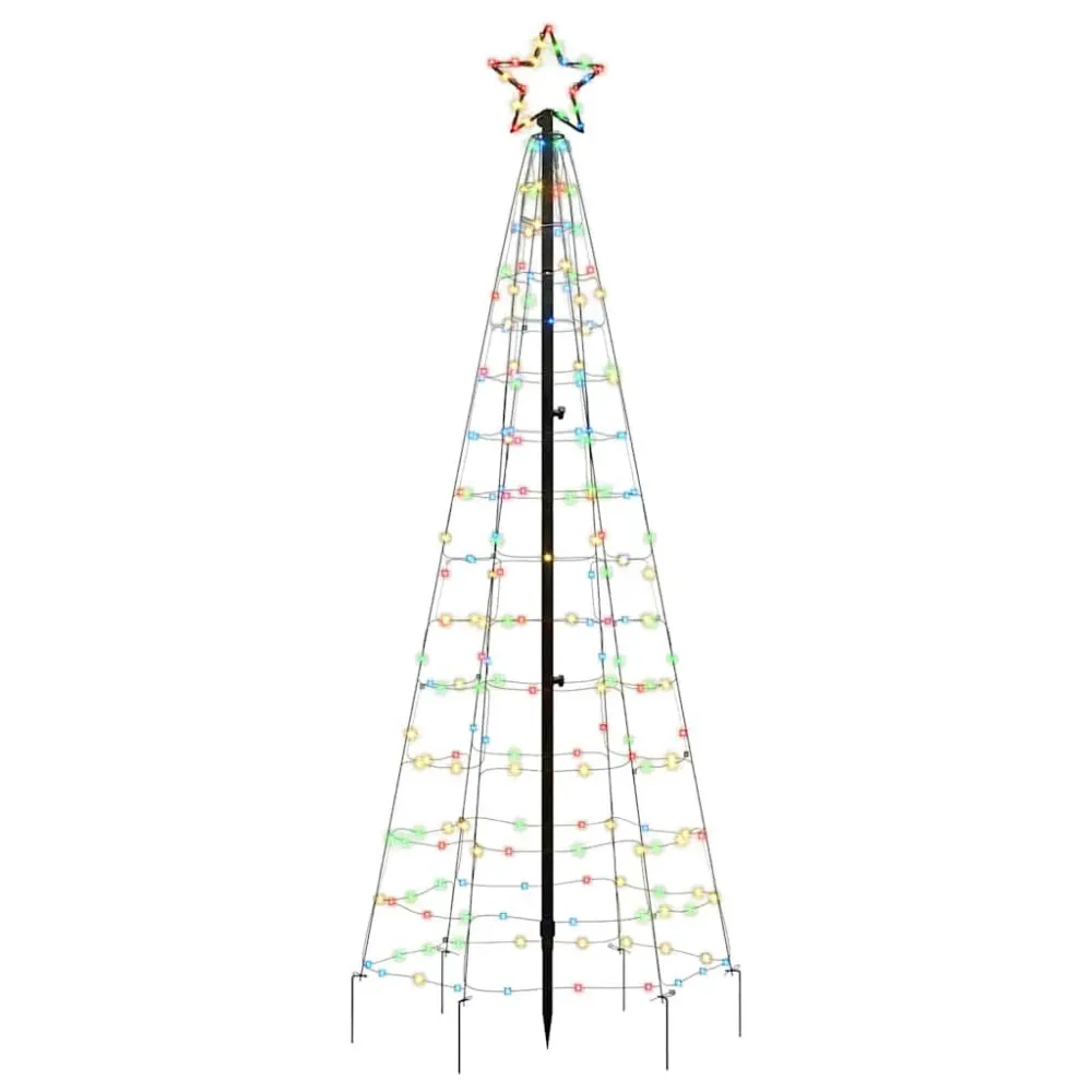 Arandela Industrial Árvore de Natal LED com Spikes 220 LEDs Coloridos 180 cm