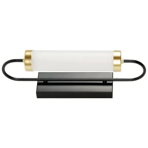 Candeeiro de parede LED em metálico preto e dourado 43 cm HENRY