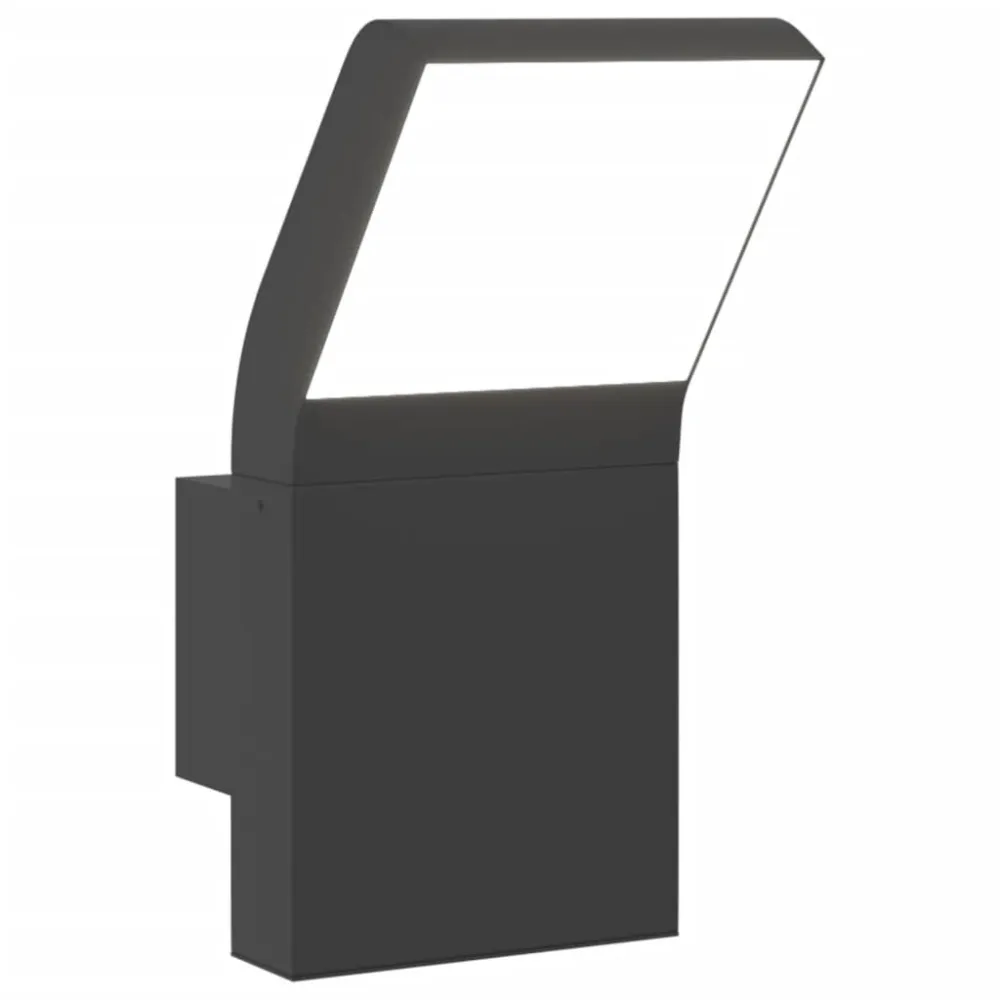 Candeeiro de parede LED para exterior alumínio fundido preto Cordão 3 Metros