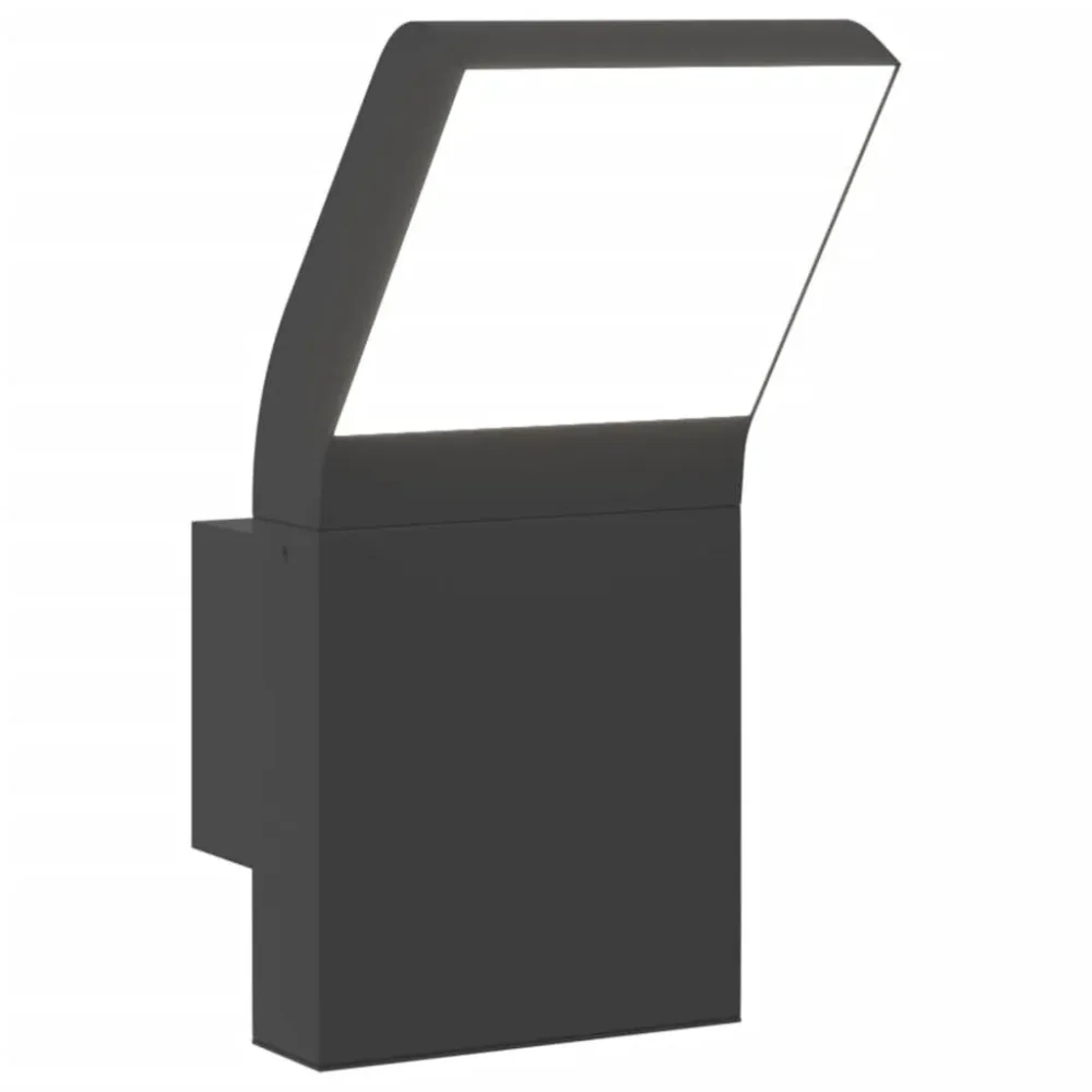 Candeeiro de parede LED para exterior alumínio fundido preto Cordão 3 Metros