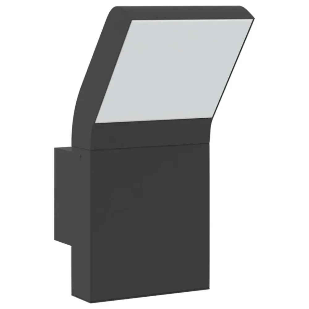 Candeeiro de parede LED para exterior alumínio fundido preto Cordão 3 Metros