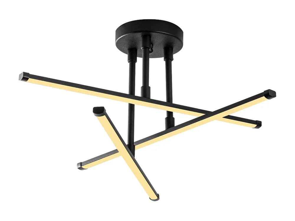 Candeeiro de teto LEDs metálico C51 x L26 x A51 cm - preto - HERAS Cordão 3 Metros