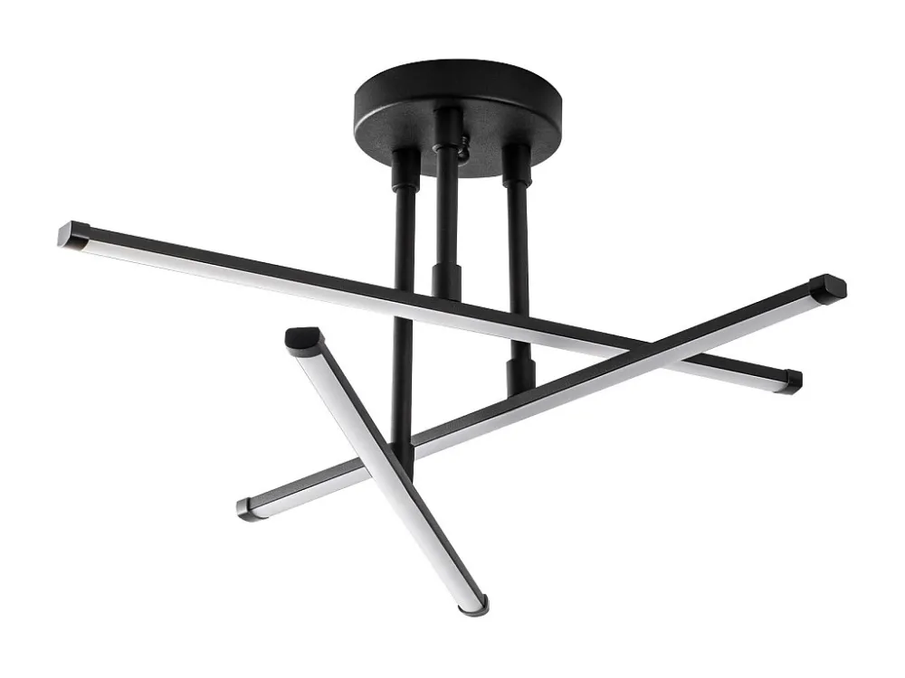 Candeeiro de teto LEDs metálico C51 x L26 x A51 cm - preto - HERAS Cordão 3 Metros