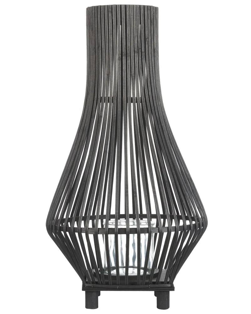 Iluminação Decorativa Premium Lantern LEYTE Wood Preto