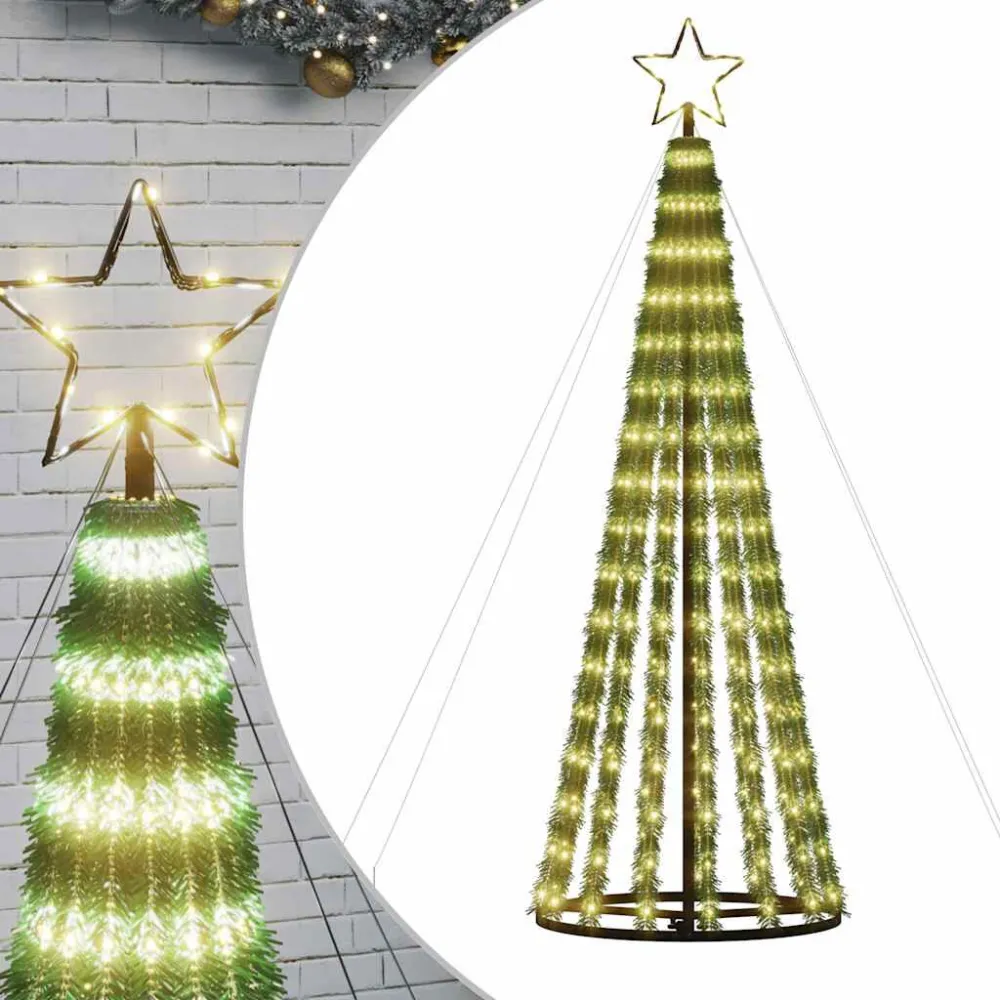 Iluminação Decorativa Premium LED Árvore de Natal 275 LEDs Branco Abrasador 180 cm