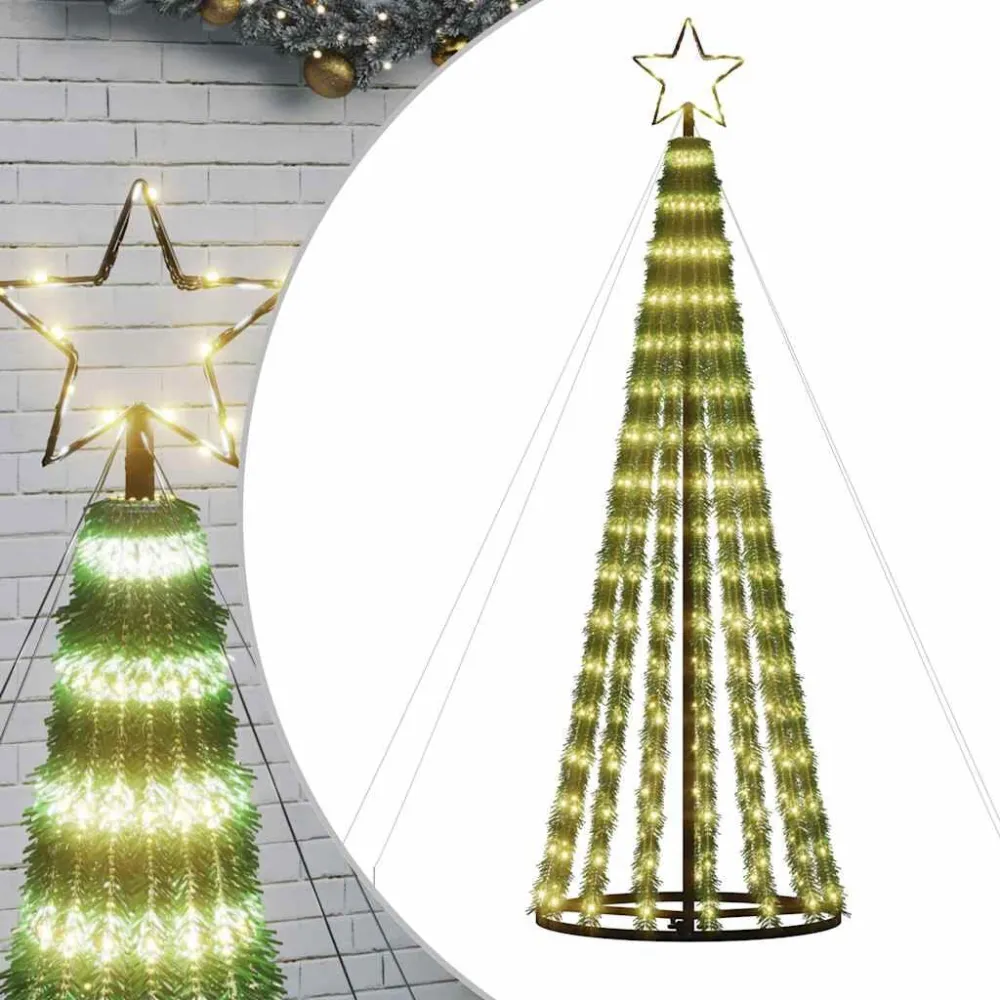 Iluminação Decorativa Premium LED Árvore de Natal 275 LEDs Branco Abrasador 180 cm