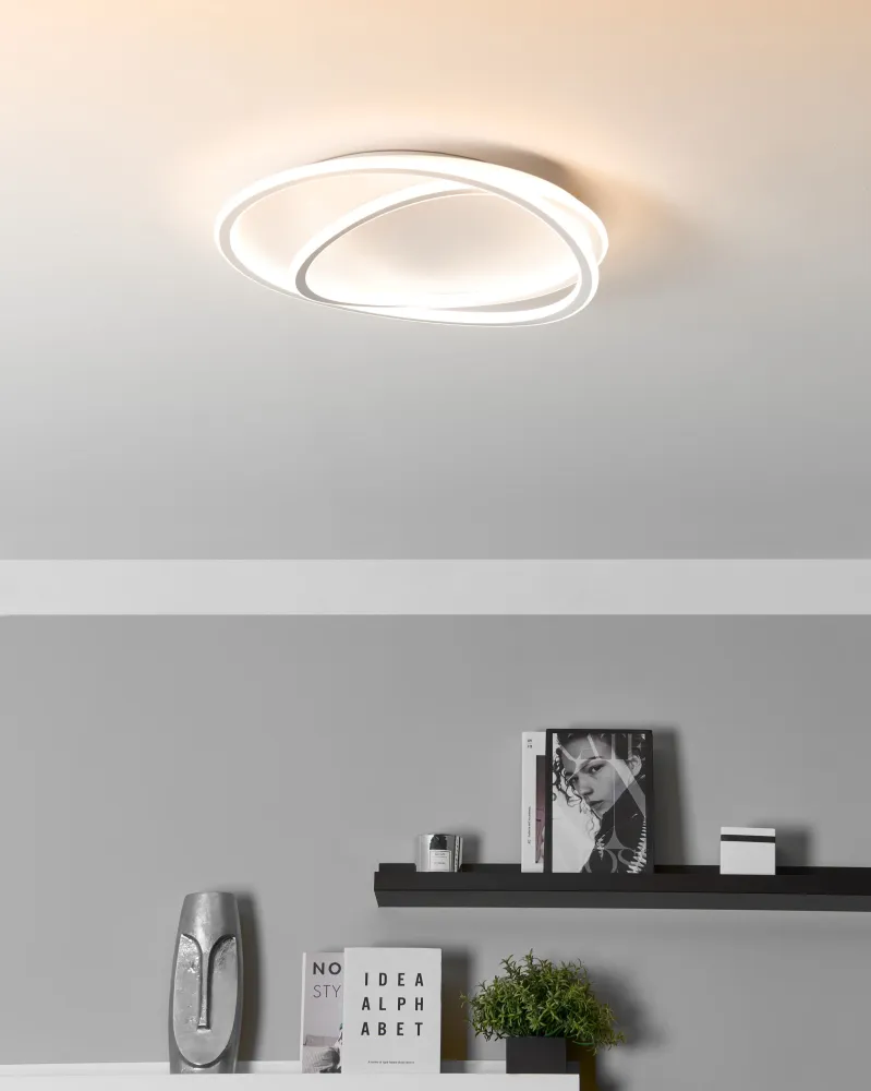 LED Ceiling Lamp Branco LEYLAN