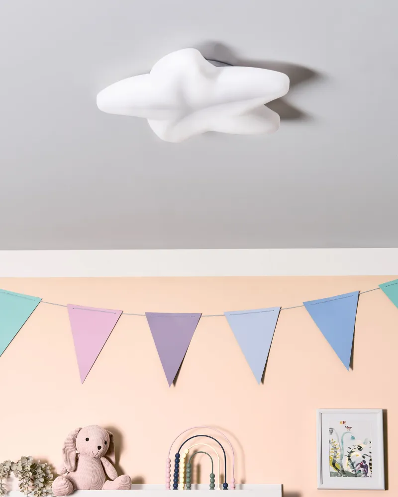 LED Ceiling Lamp Branco SURNA Estrutura em Ferro