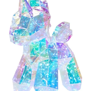LED Decoration Unicorn Multicolour FORNAX em Bronze Escovado