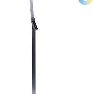 LED Floor Lamp Dark Grey CARINA em Bronze Escovado