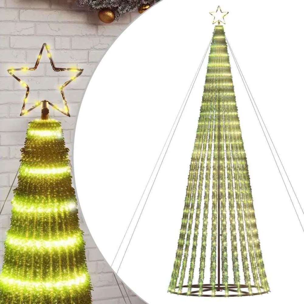 LED Árvore de Natal 1028 LEDs Branco Abrasador 403 cm
