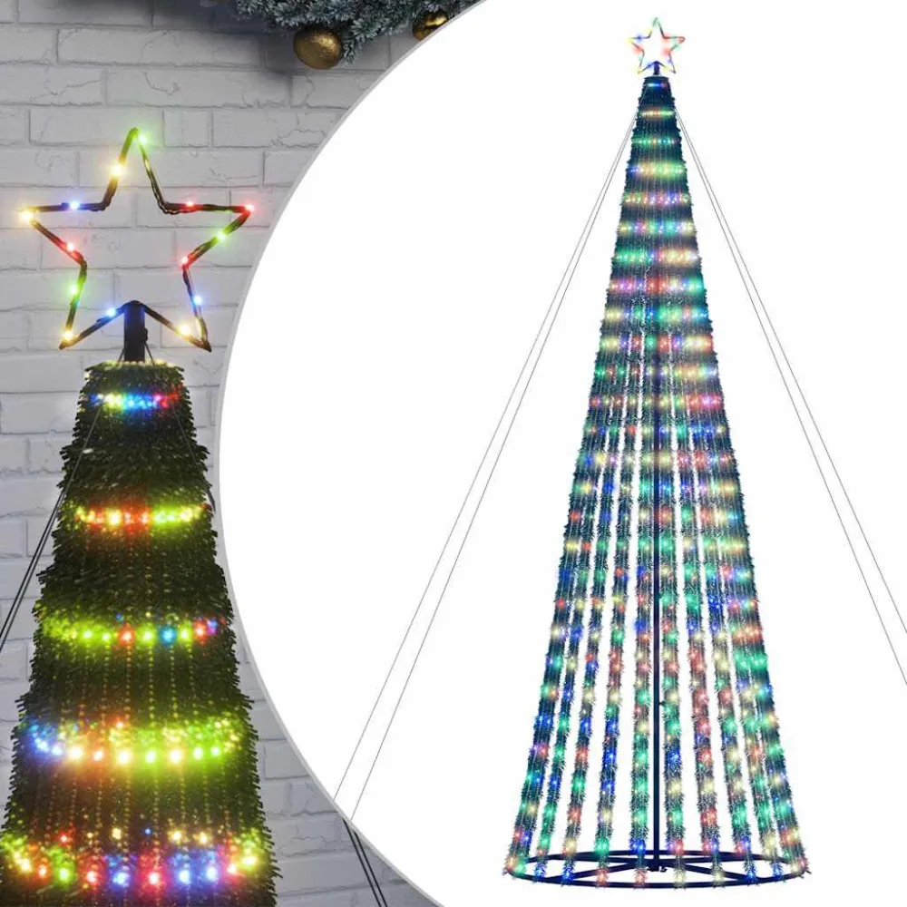 LED Árvore de Natal 1028 LEDs Coloridos 403 cm Estilo Vintage
