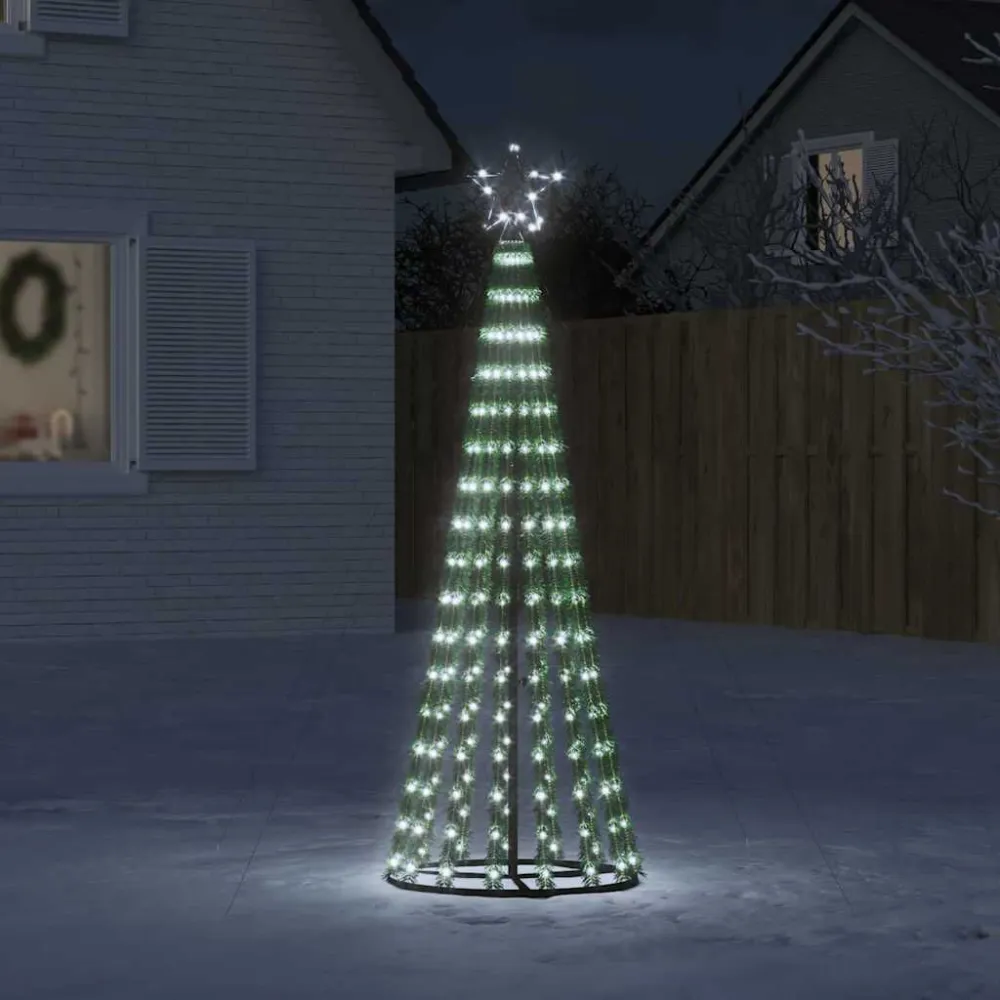 LED Árvore de Natal 275 LEDs Branco Glacial 180 cm