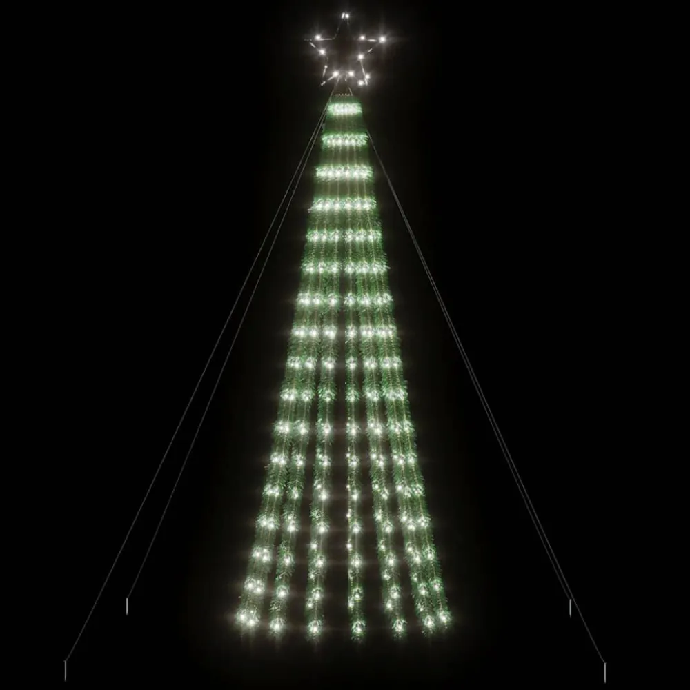LED Árvore de Natal 275 LEDs Branco Glacial 180 cm