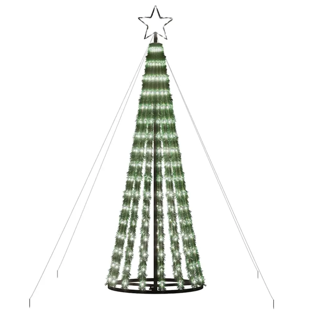 LED Árvore de Natal 275 LEDs Branco Glacial 180 cm