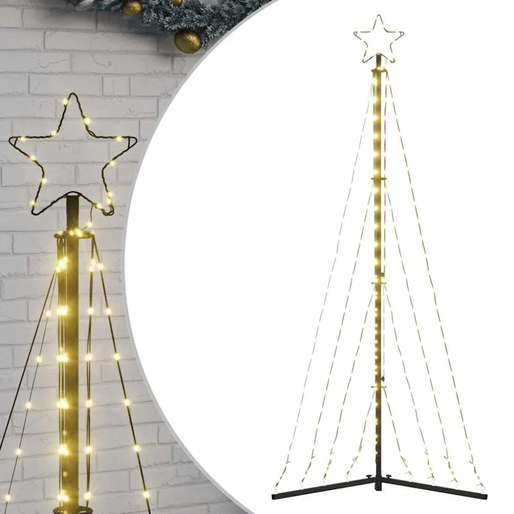 LED Árvore de Natal 339 LEDs Branco Ardente 187 cm