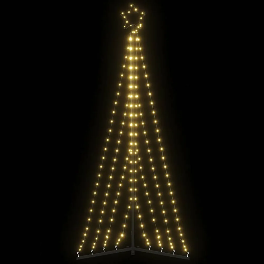 LED Árvore de Natal 339 LEDs Branco Ardente 187 cm