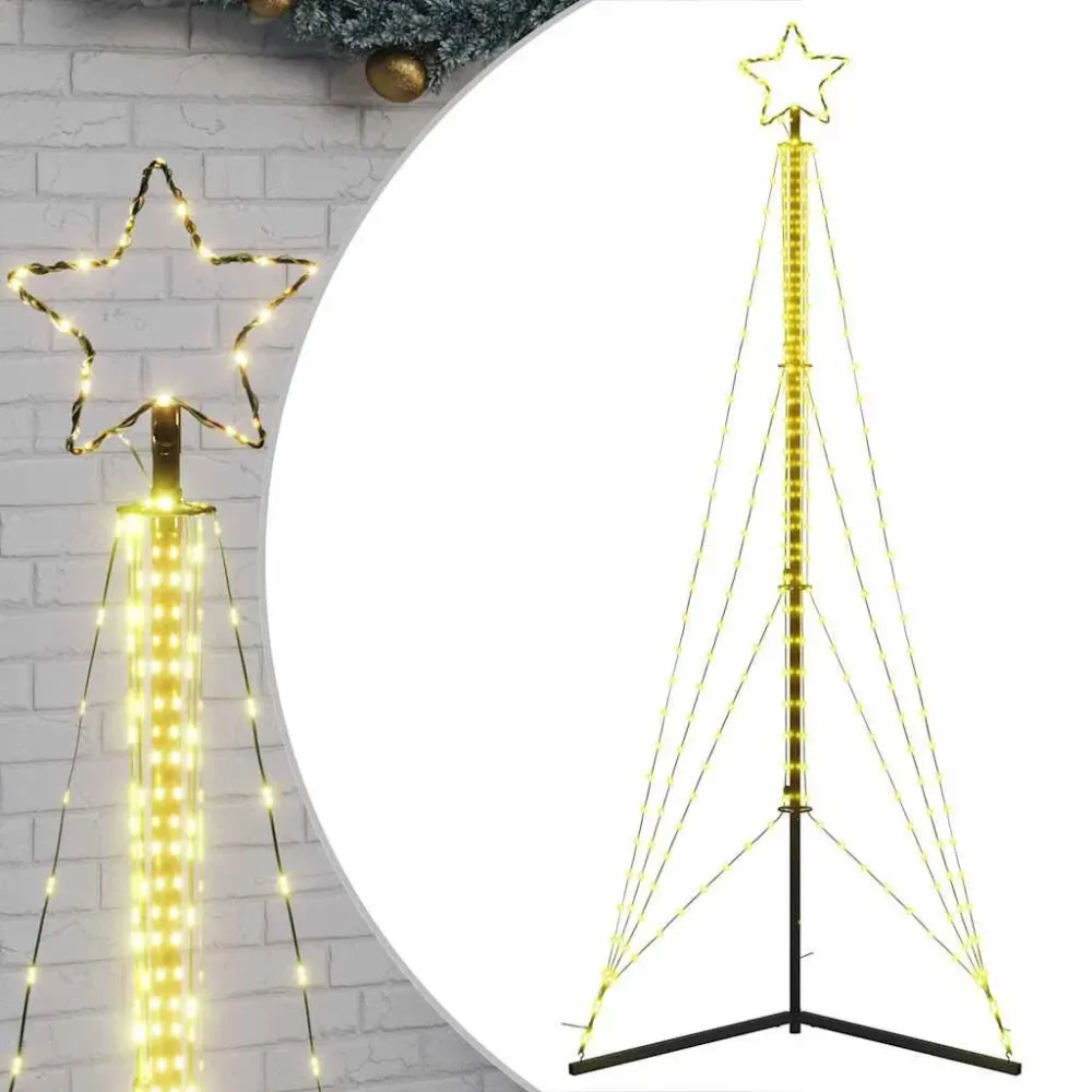 LED Árvore de Natal 483 LEDs Branco Ameno 240 cm - Design Moderno e Econômico