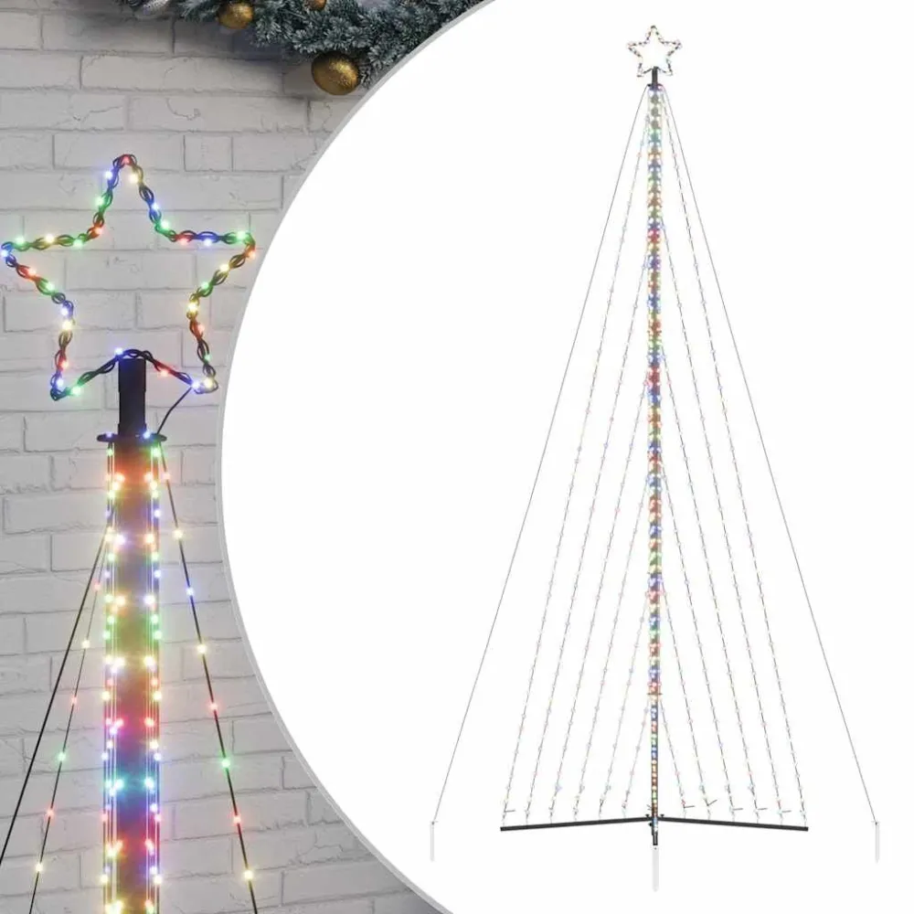 LED Árvore de Natal 789 LEDs Colorido 476 cm Cordão 3 Metros