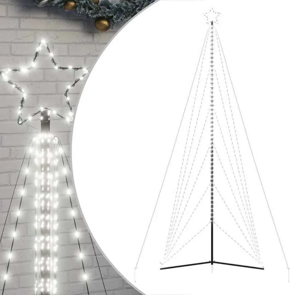 LED Árvore de Natal 861 LEDs Branco Gelado 478 cm