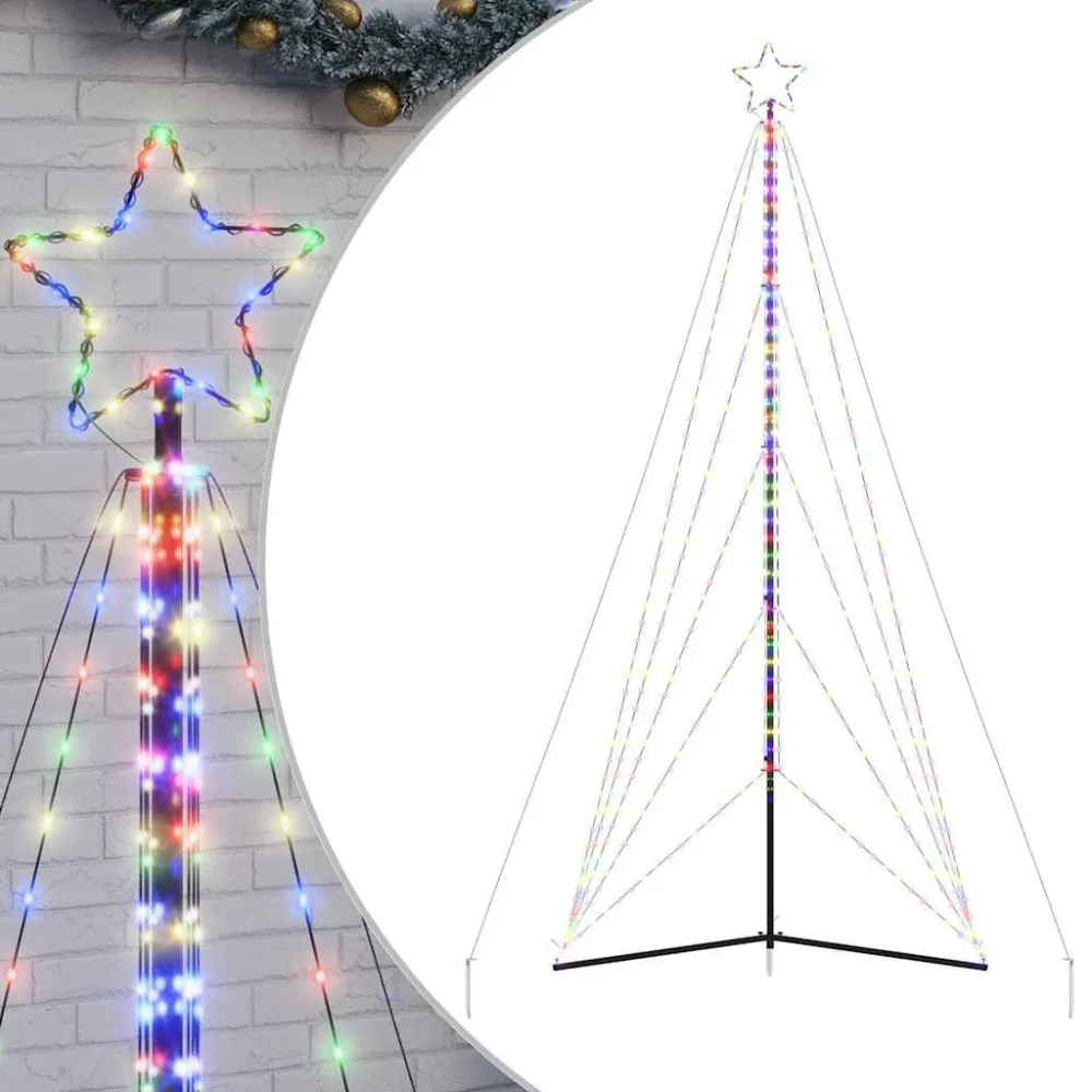Lâmpada de Lava LED Árvore de Natal 615 LEDs Coloridos 404,5 cm