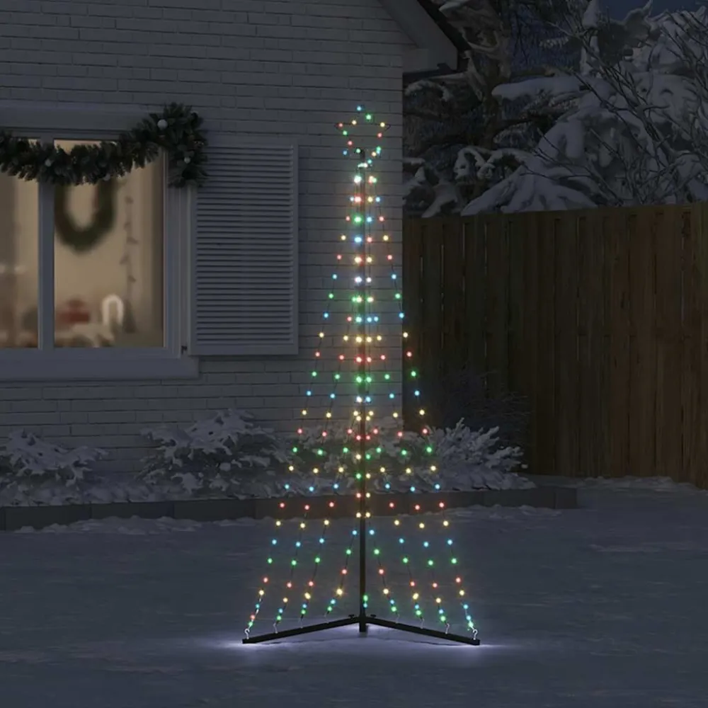 Lâmpada LED de Alta Eficiência LED Árvore de Natal 339 LEDs Colorido 187 cm