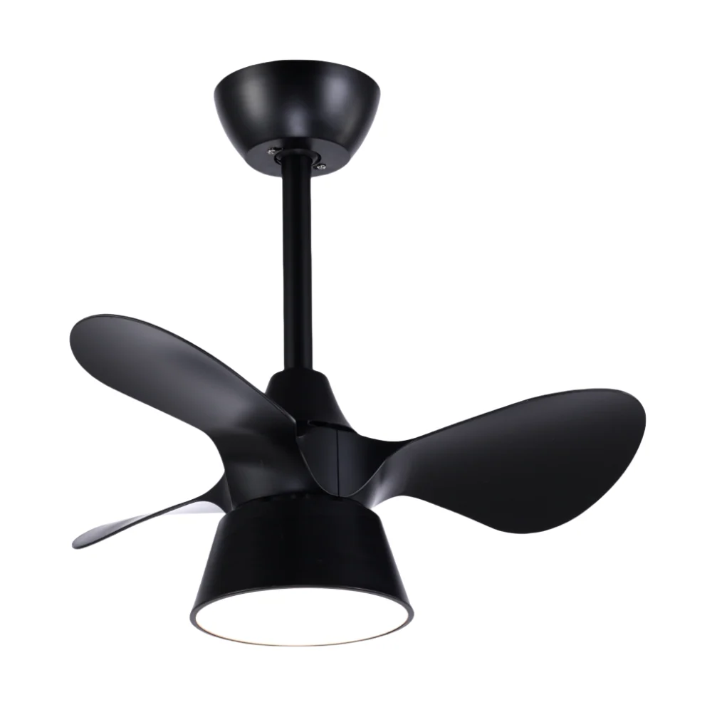 Lustre Moderno VENTILADOR LED PRETO 32W CCT C/ COMANDO LED7