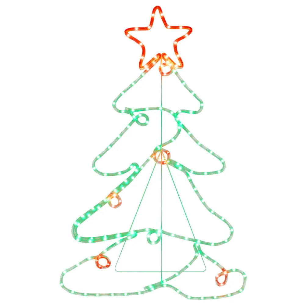 Luz de Corda Figura de árvore de Natal com 144 luzes LED 88x56 cm