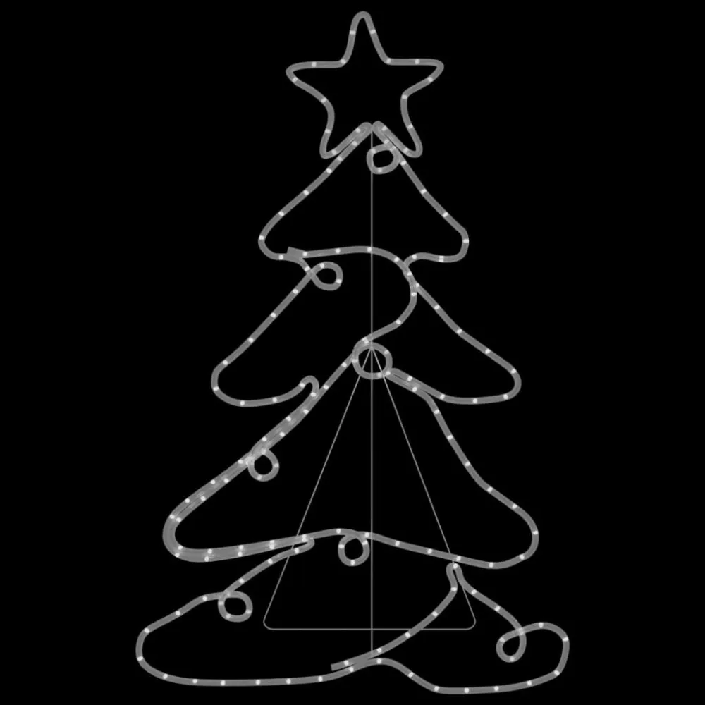 Luz de Corda Figura de árvore de Natal com 144 luzes LED 88x56 cm