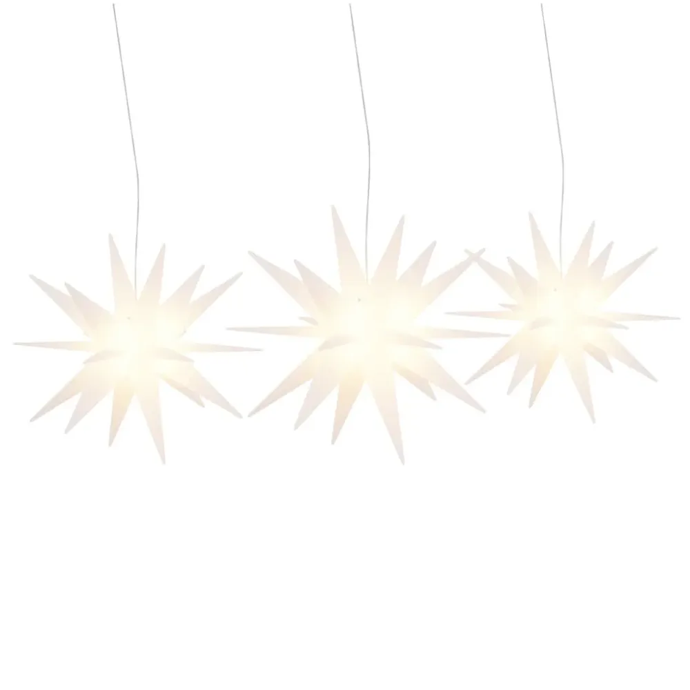 Luzes de Natal com LEDs 3 pcs dobrável branco com Lâmpada de Filamento
