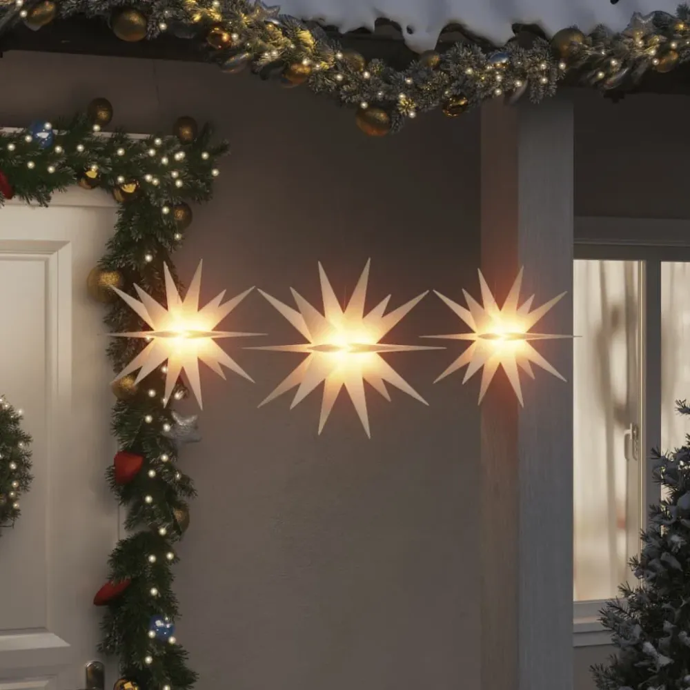 Luzes de Natal com LEDs 3 pcs dobrável branco com Lâmpada de Filamento