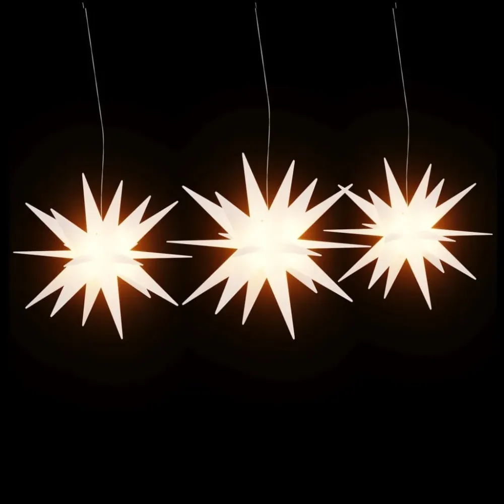 Luzes de Natal com LEDs 3 pcs dobrável branco com Lâmpada de Filamento