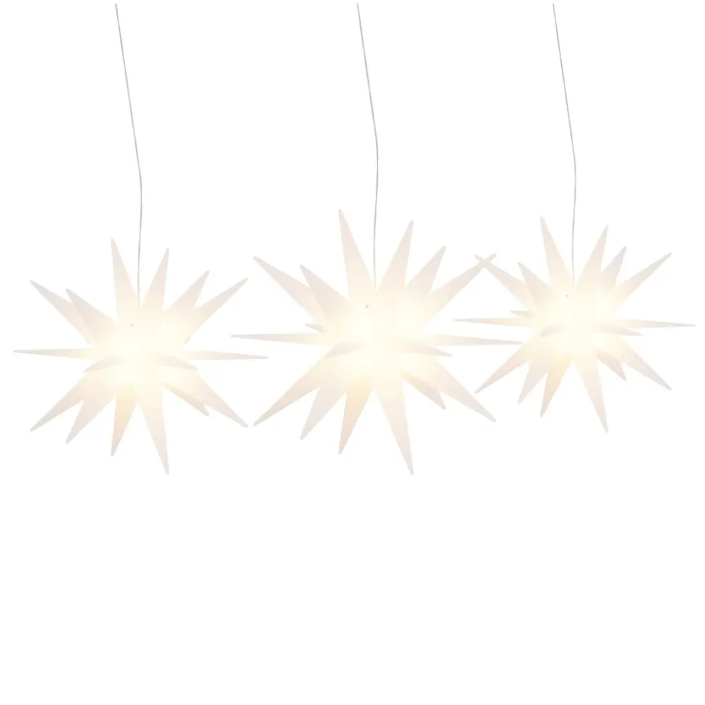 Luzes de Natal com LEDs 3 pcs dobrável branco com Lâmpada de Filamento