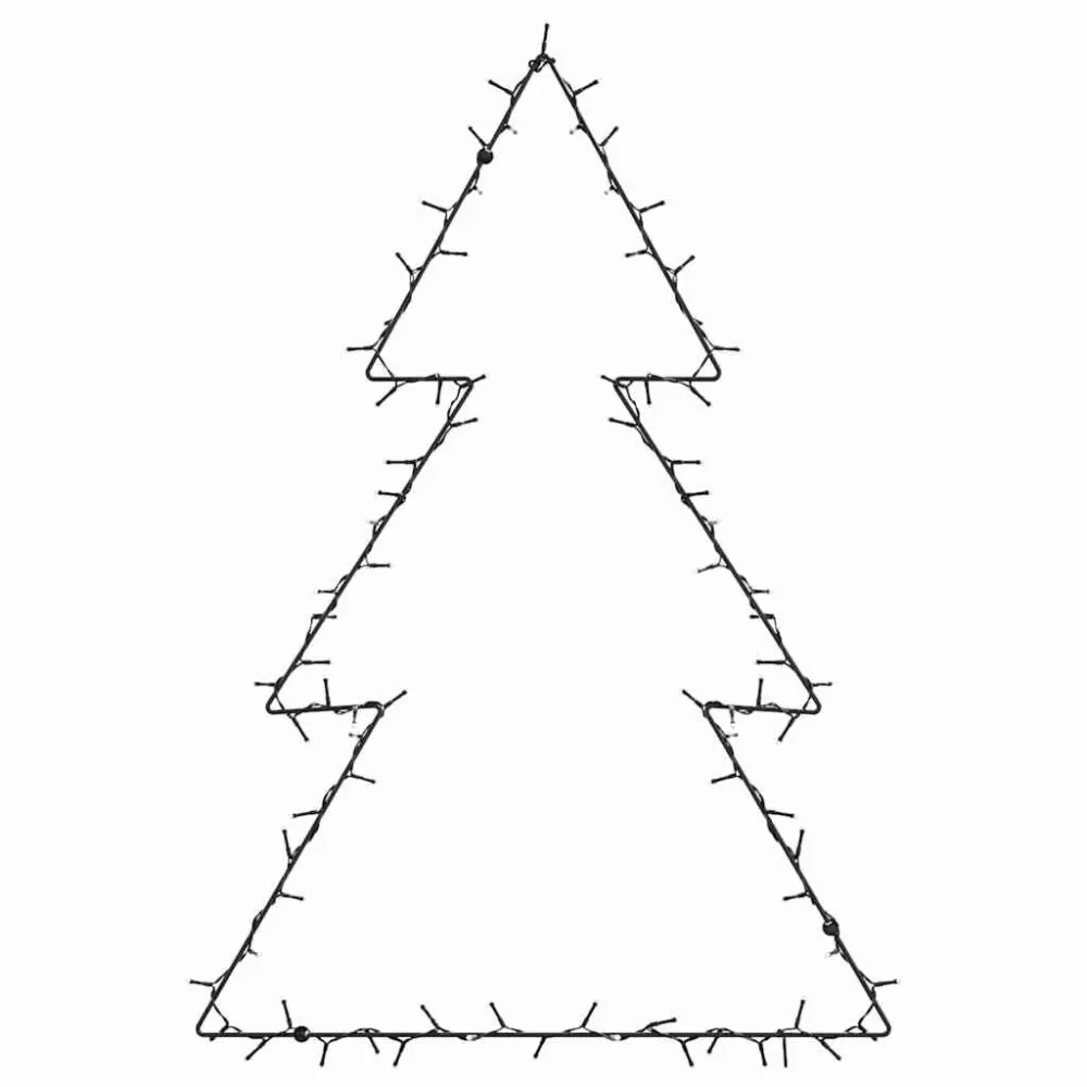 Luzes de Natal silhueta da árvore Natal 115 LEDs branco morno - Design Moderno e Econômico